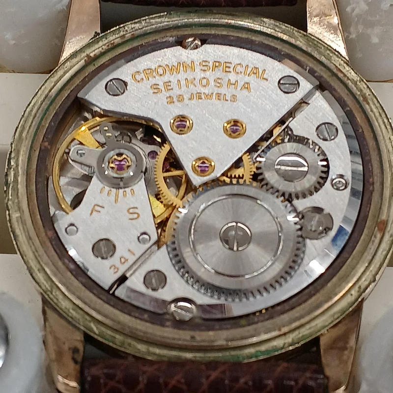 SEIKO Handaufzugsuhr J14100E CROWN SPECIAL Gold SD Zifferblatt