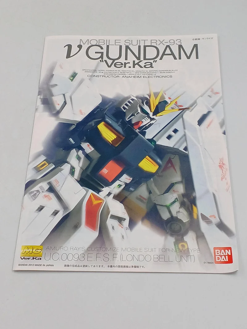 BANDAI MG 1/100 VER.KA ν Gundam [Mechanisch klar]