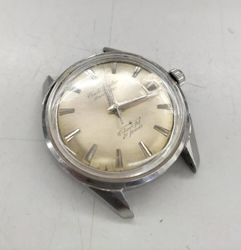 [SCHROTT] CITIZEN JET Schrott Citizen Jet Automatik ohne Gürtel AUTOMATISCHES DATUM 21 JEWELS