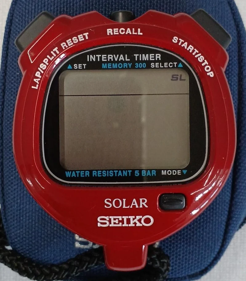 SEIKO Stoppuhr Rot