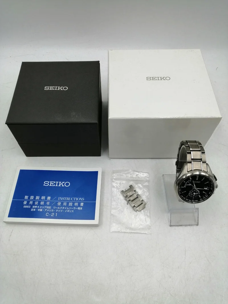 SEIKO Funkgesteuerte Solar-Armbanduhr 8B63-0AV0