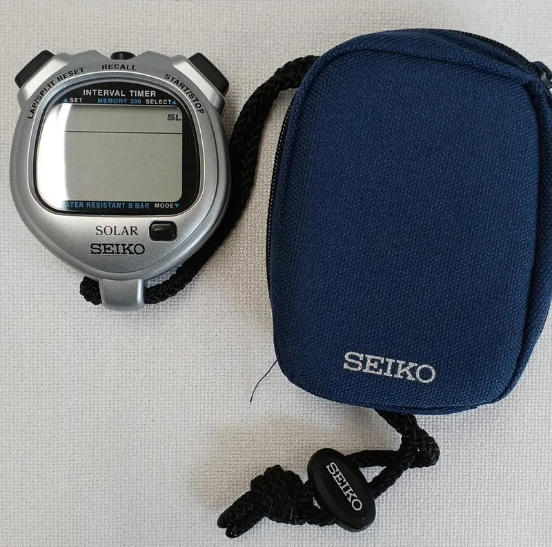 SEIKO Silberne Stoppuhr