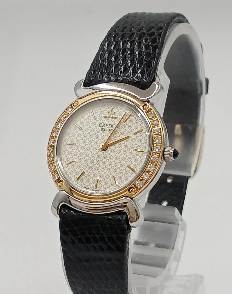 SEIKO CREDOR K10 Diamantlünette 5A70-0210
