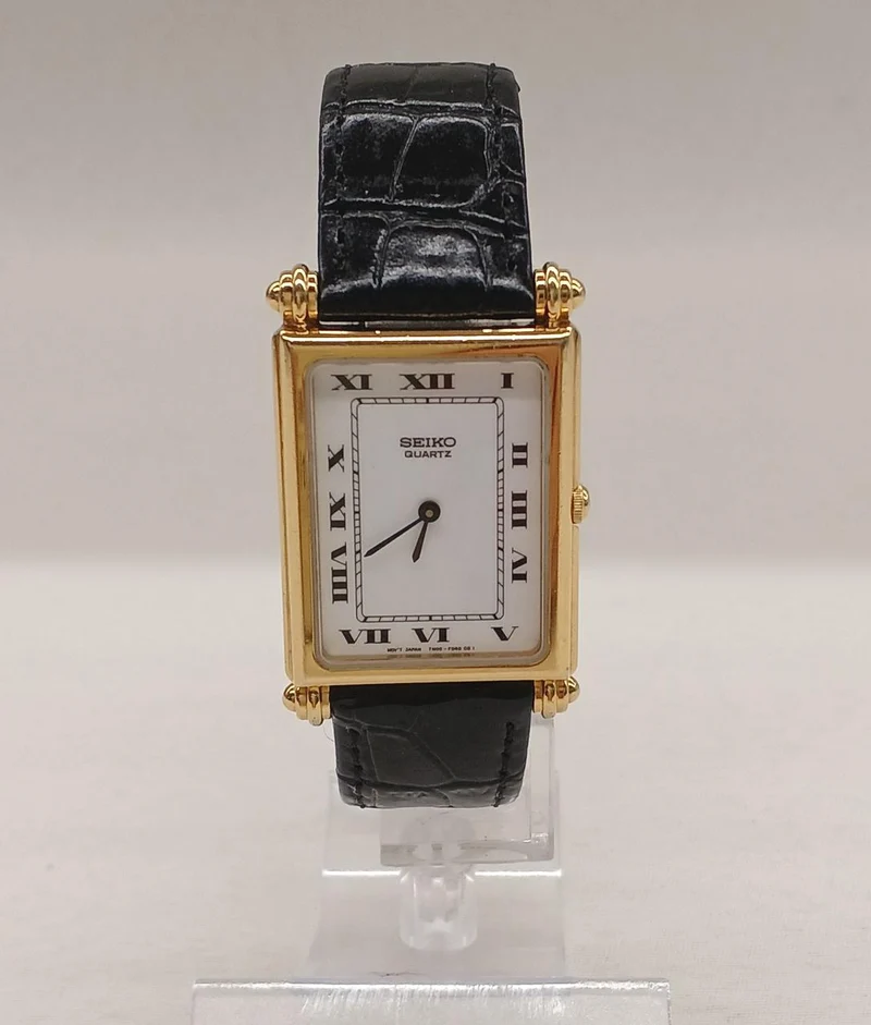 SEIKO Quadratische Quarz-Armbanduhr 7N00-F020