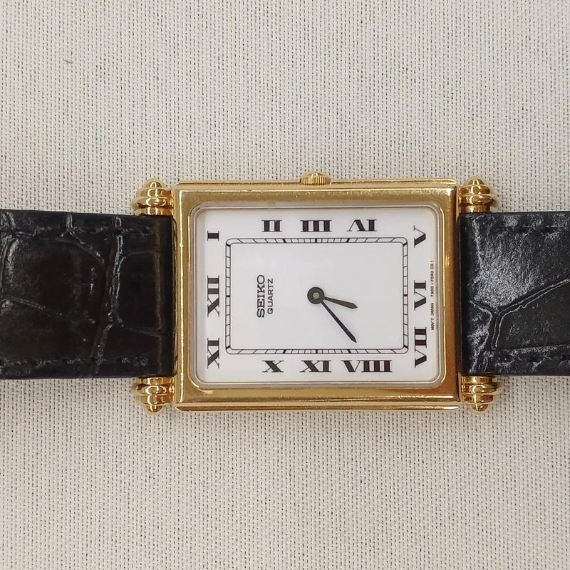 SEIKO Quadratische Quarz-Armbanduhr 7N00-F020