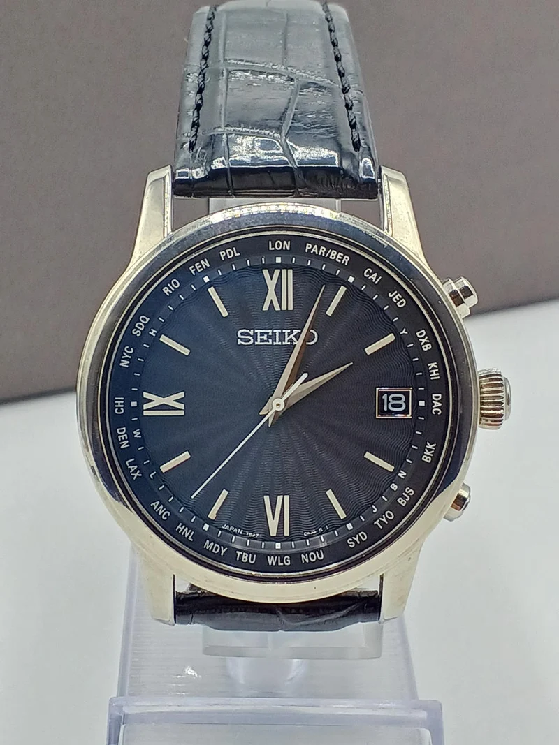 SEIKO Funkgesteuerte Solar-Armbanduhr SAGZ105