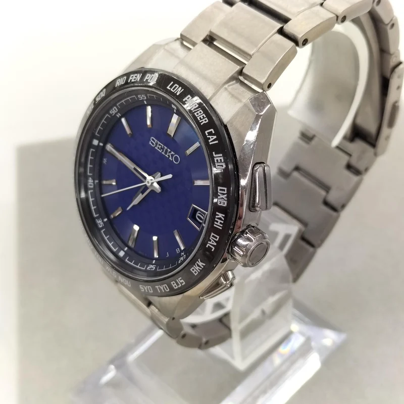 SEIKO Funkgesteuerte Solar-Armbanduhr SBTM323