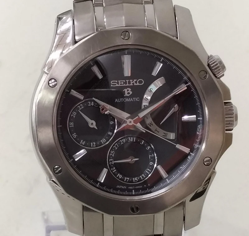 SEIKO Breitz Mechanische Retrograde Automatik-Armbanduhr 4S27-00C0