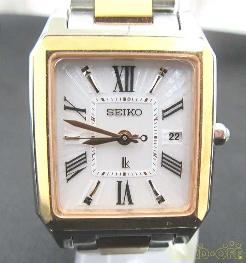 SEIKO Quarz-Analog-Armbanduhr ohne Box 1B22-0CF0