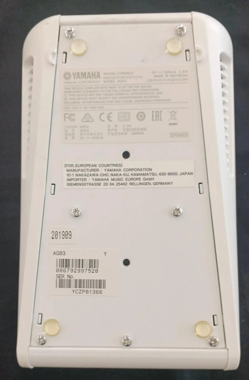 YAMAHA Mixer AG03
