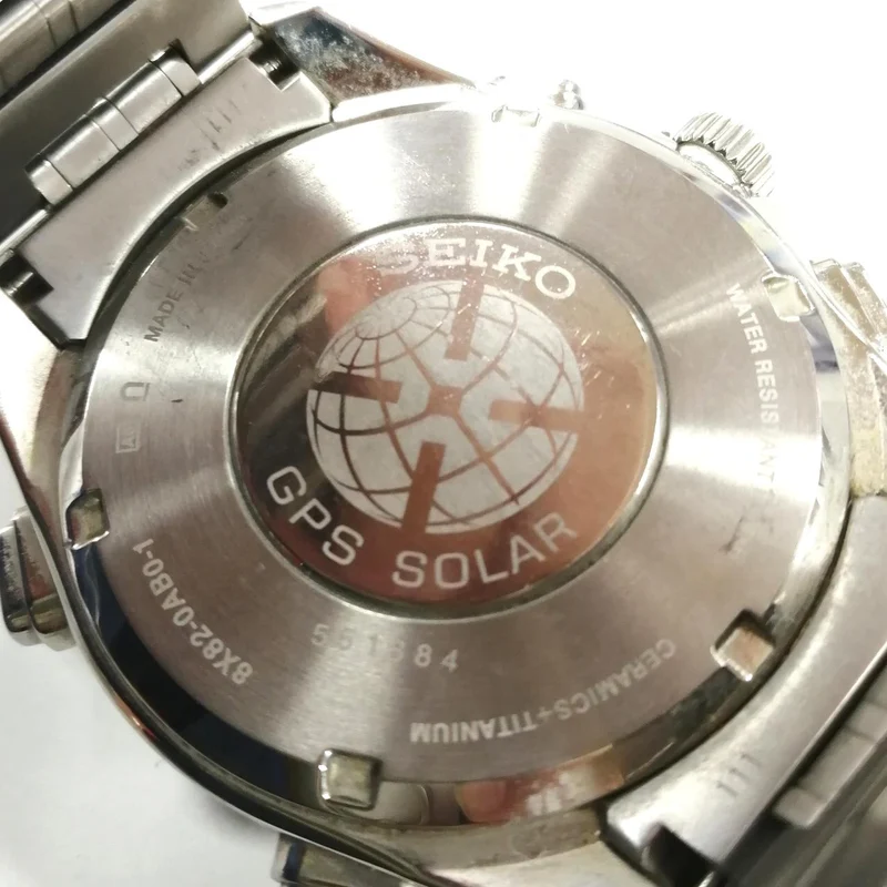 SEIKO Solar-Armbanduhr Schwarz × Silber 8X82-0AB0-1