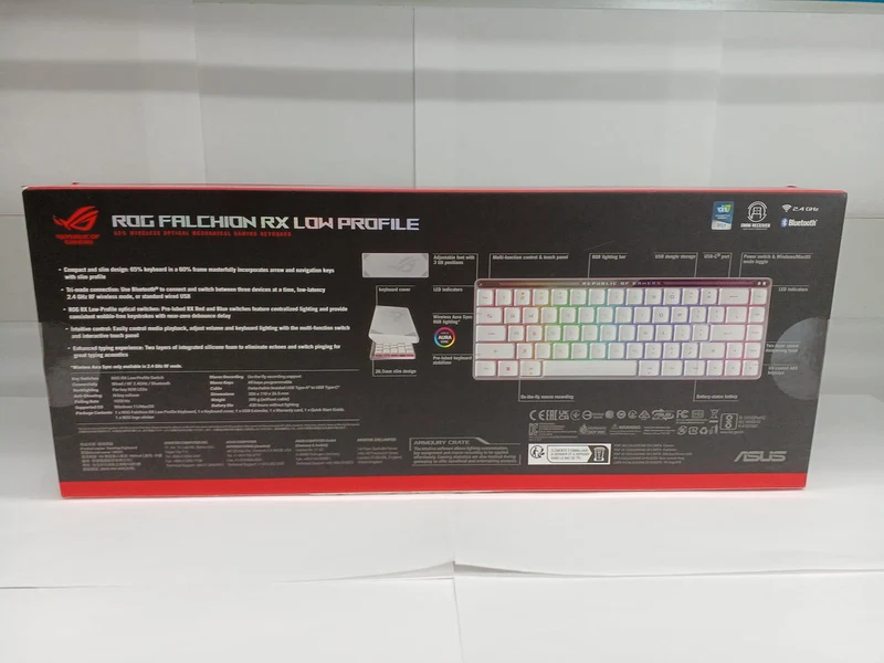 ASUS Wireless Gaming-Tastatur ROG FALCHION RX LOW PROFILE