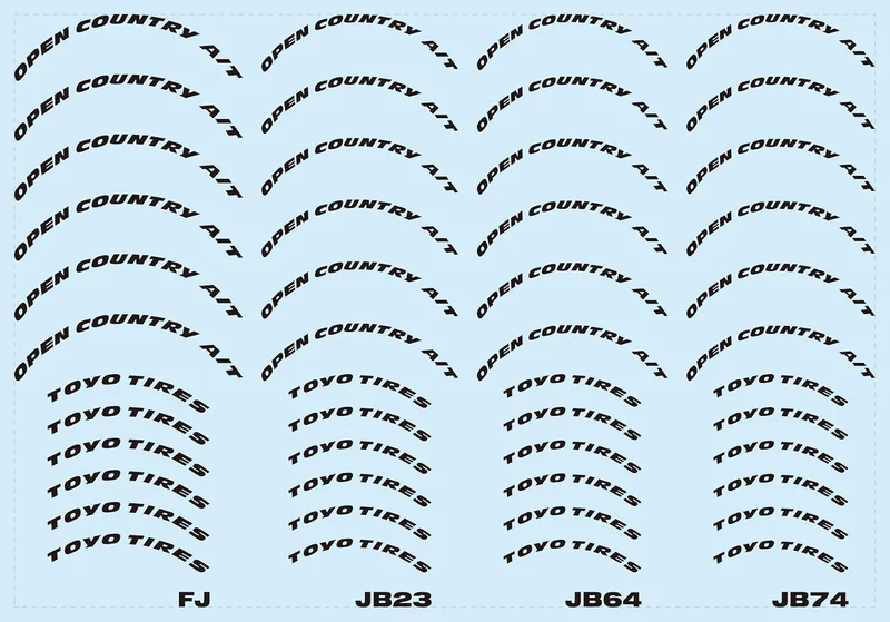 Fujimi DUP-46 1/24 Weiße Beschriftungsaufkleber (TOYO TIRES)