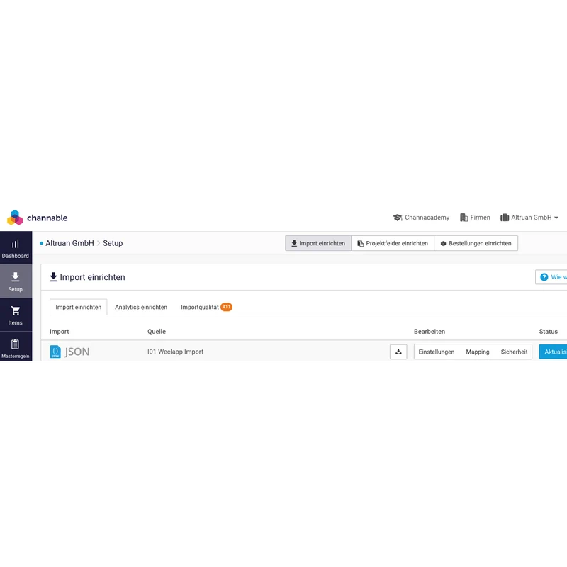 ArtikelMeister Feed: Weclapp Artikel JSON / CSV Feed